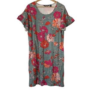 EUC Lands’ End ruffle sleeve casual dress